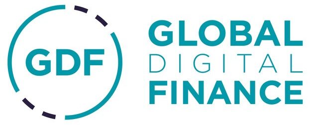 Global Digital Finance (GDF), logo, community partner of Chain Reaction 2024 by FARI Solutions