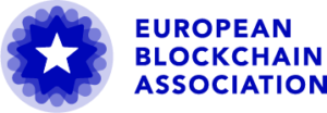 European Blockchain Association, logo, community partner of Chain Reaction 2024 by FARI Solutions